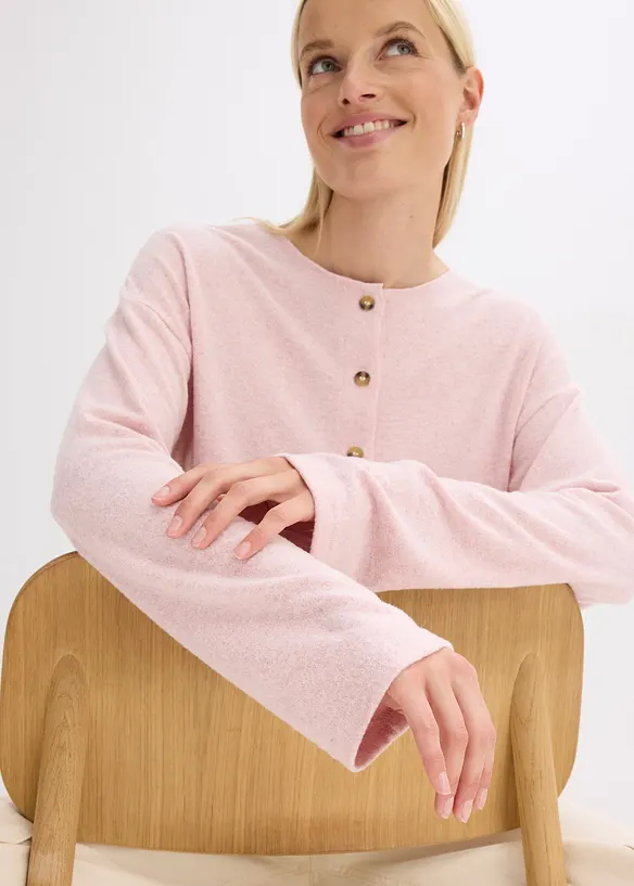 Gerippte Feinstrickjacke, bonprix