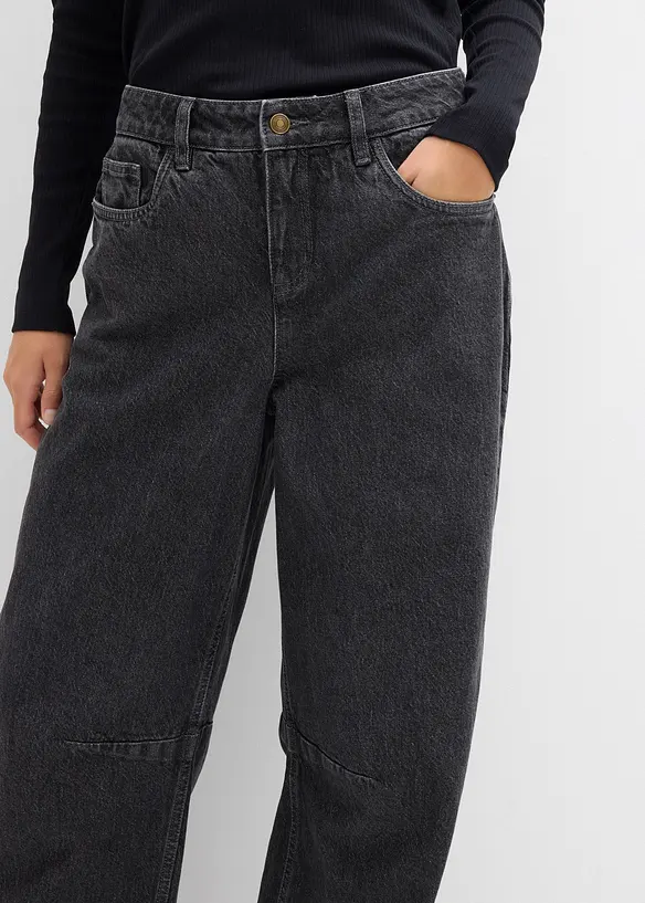Barrel-Jeans Mid Waist, bonprix