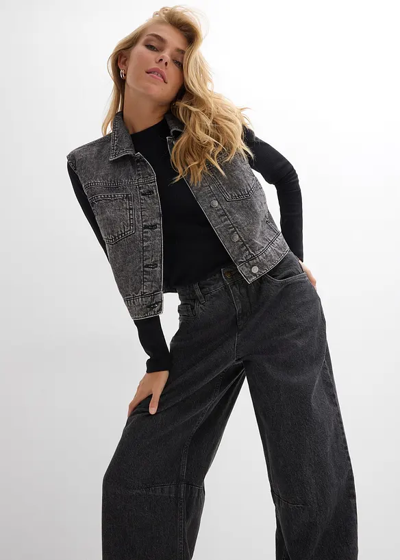 Barrel-Jeans Mid Waist, bonprix