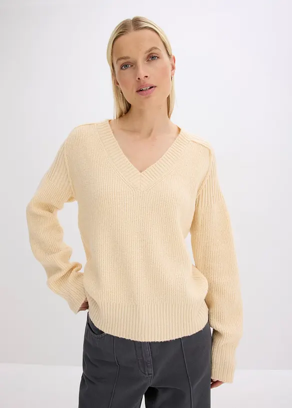 Pull col V, bonprix