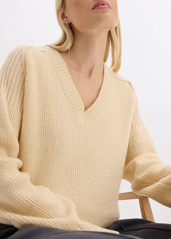 Pull col V, bonprix