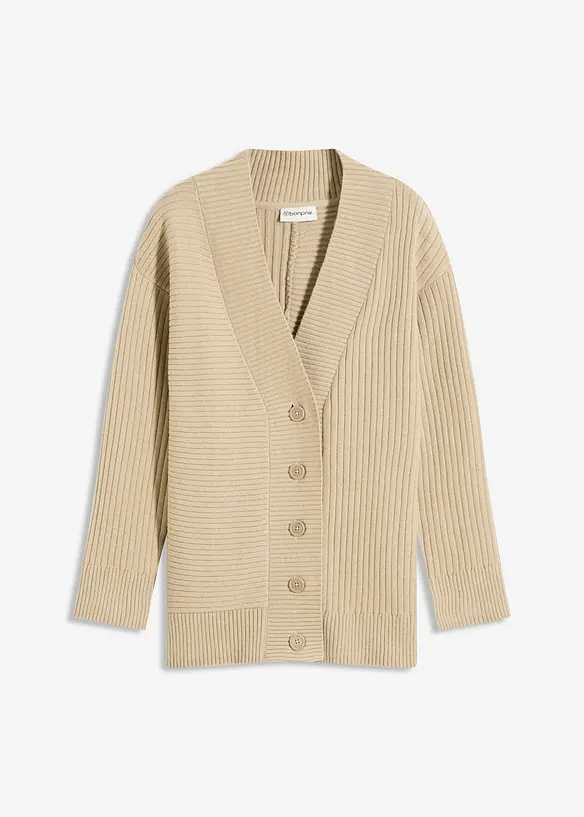 Gilet en maille côtelée, bonprix