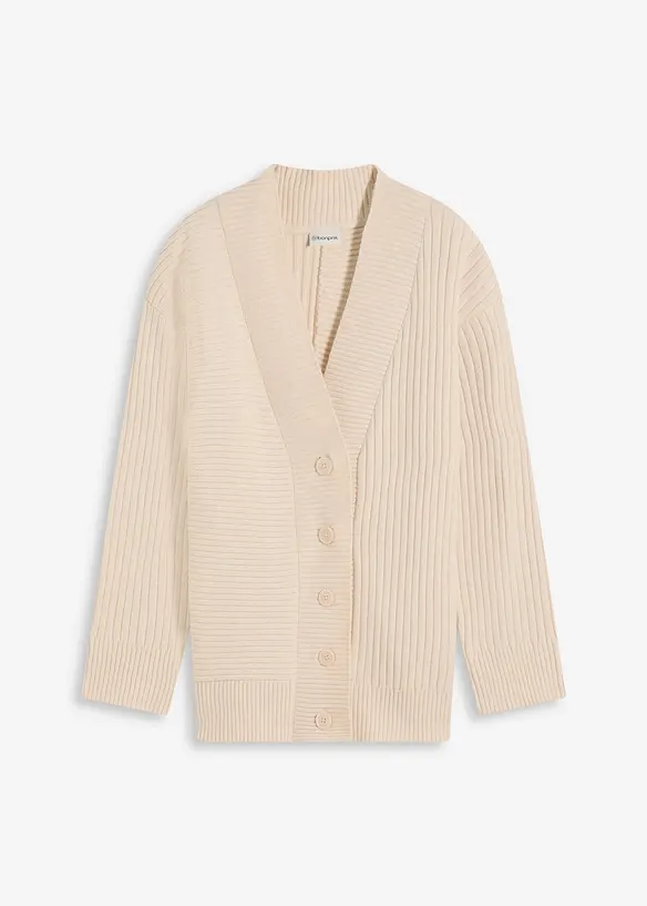 Cardigan mit Rippstrickmuster, bonprix