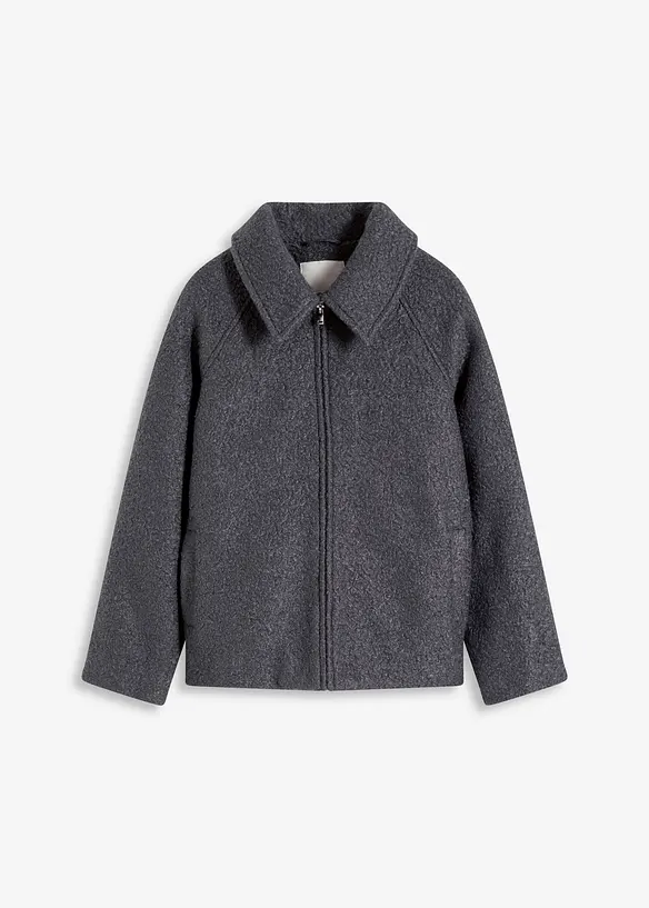 Blouson en maille bouclette douce, bonprix