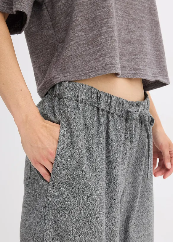 Pantalon palazzo aspect laine, bonprix