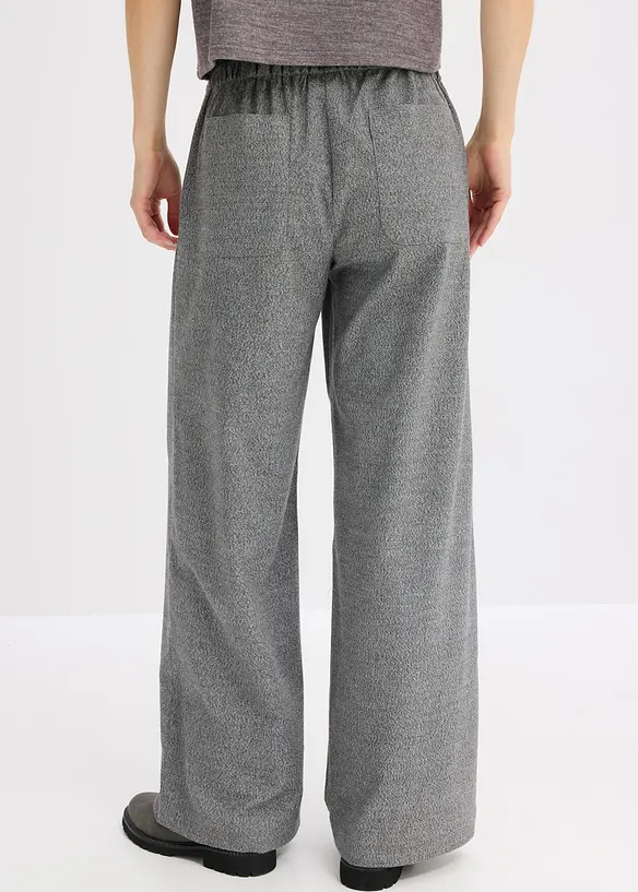 Pantalon palazzo aspect laine, bonprix