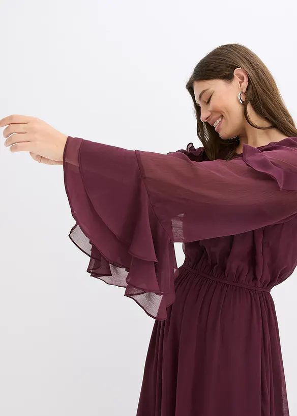 Chiffonkleid mit Volants, bonprix