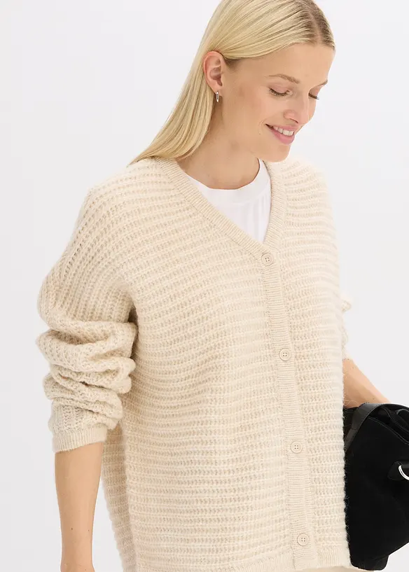 Gilet en grosse maille contenant de la laine, bonprix