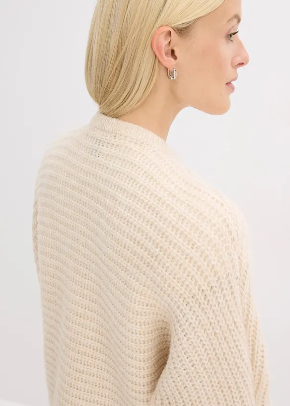 Gilet en grosse maille contenant de la laine, bonprix