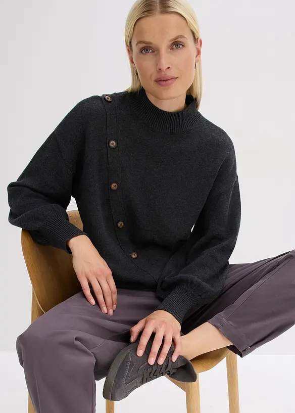 Pullover mit Knopfleiste, bonprix