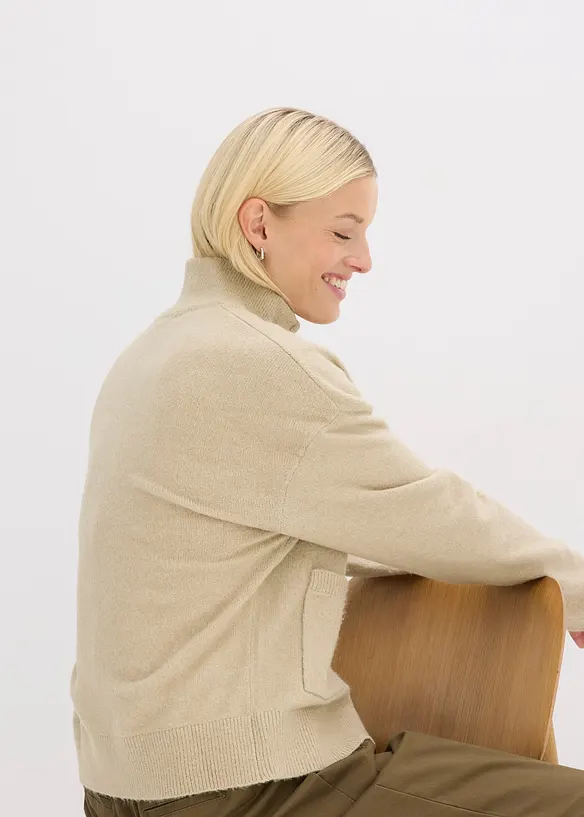 Gilet zippé en maille, bonprix