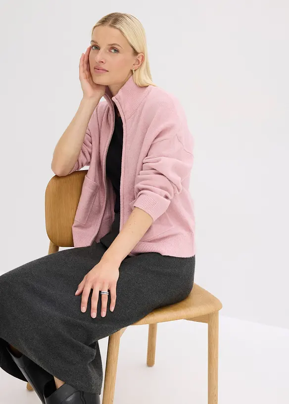 Strickjacke mit Reißverschluss, bonprix