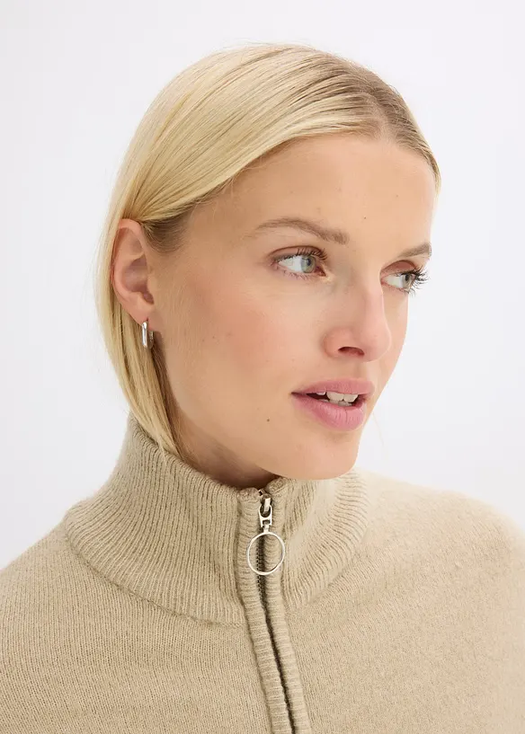 Gilet zippé en maille, bonprix