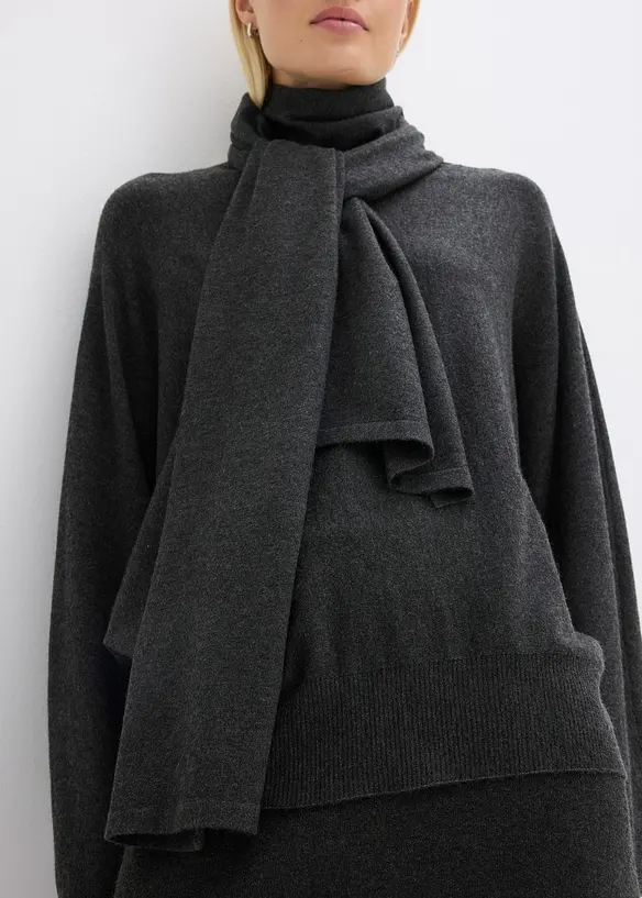 Pull en fine maille de viscose mélangée, bonprix