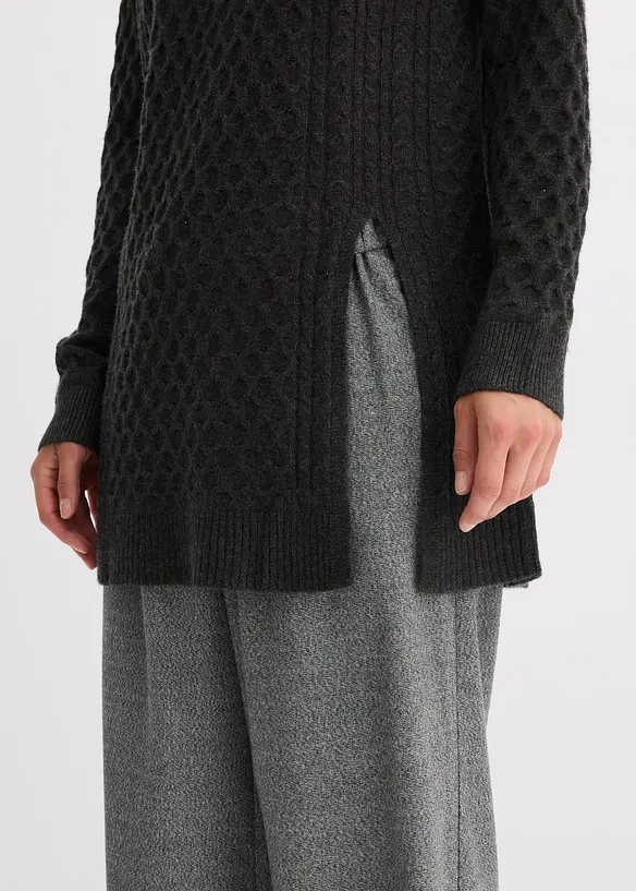 Longpullover aus fließendem Viskose-Mix, bonprix
