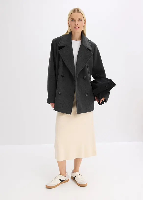 Veste caban aspect laine, bonprix