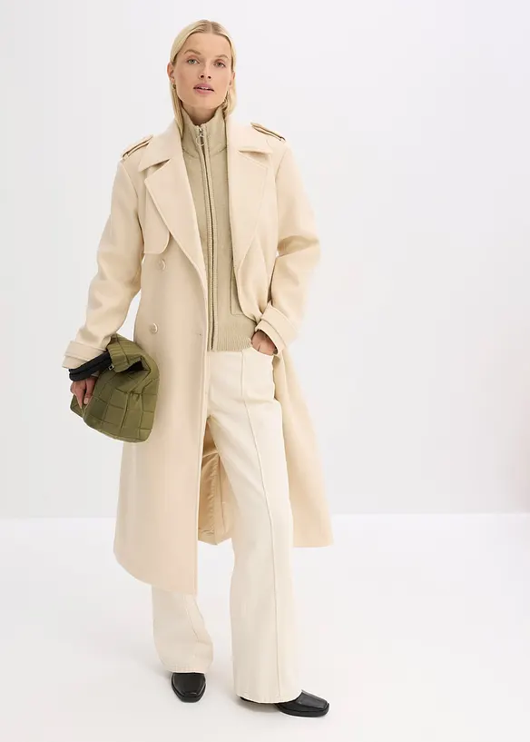 Trench-coat aspect laine, bonprix