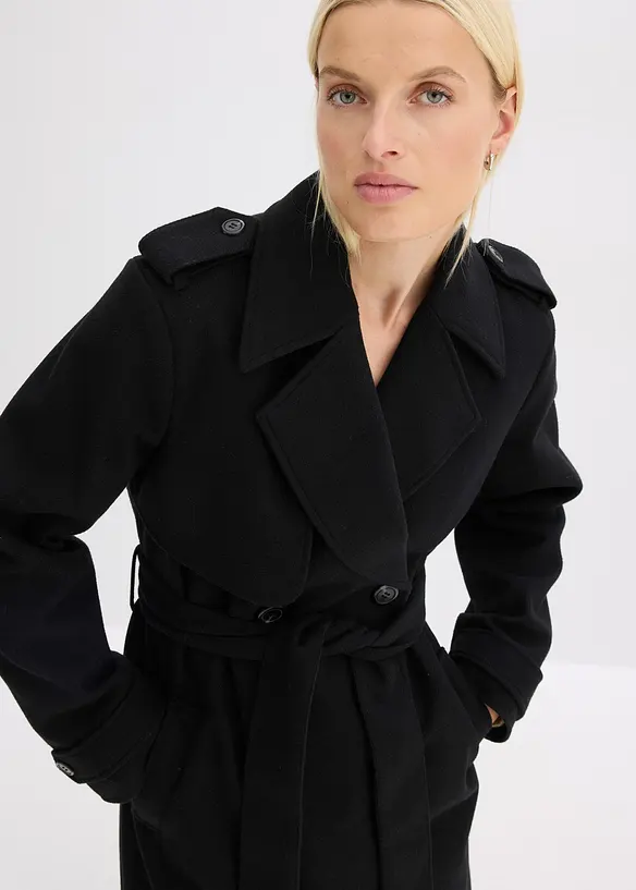 Trench-coat aspect laine, bonprix