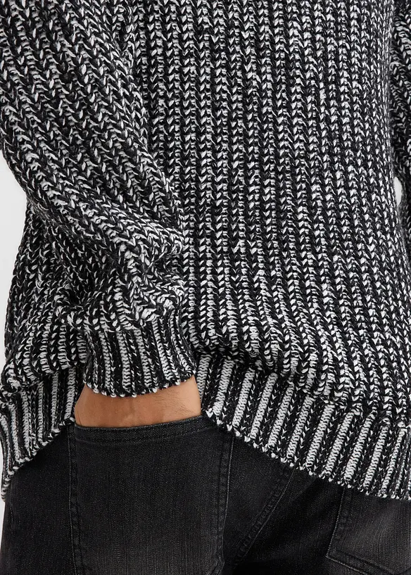 Pull à capuche et détails motard, bonprix