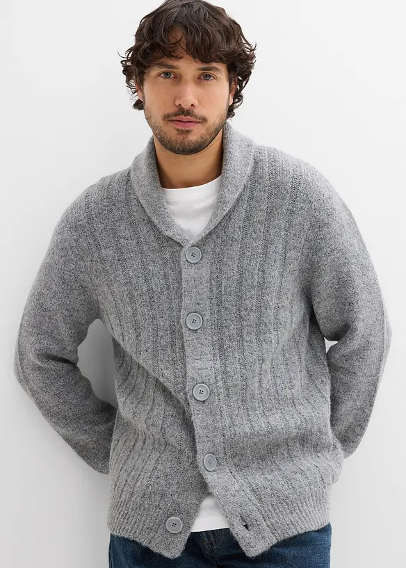 Gilet en maille à motif côtelé, bonprix
