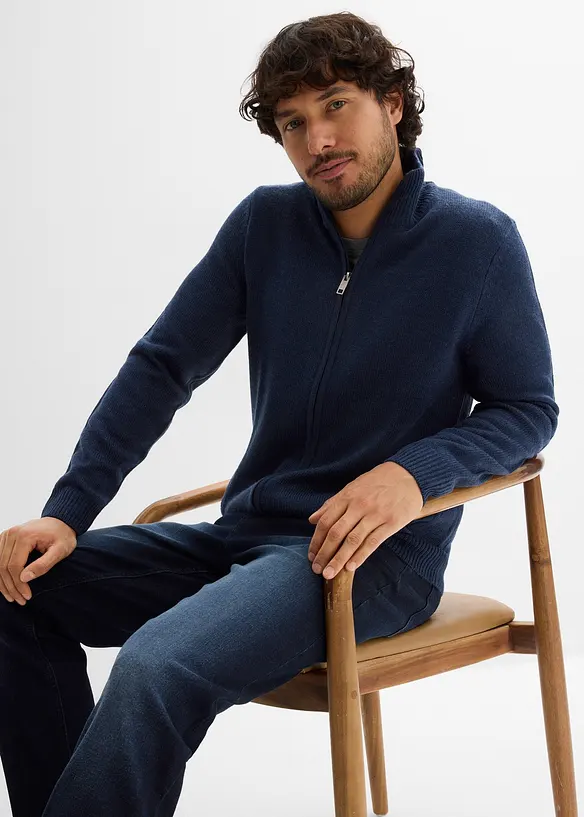 Gilet zippé en fine maille, bonprix
