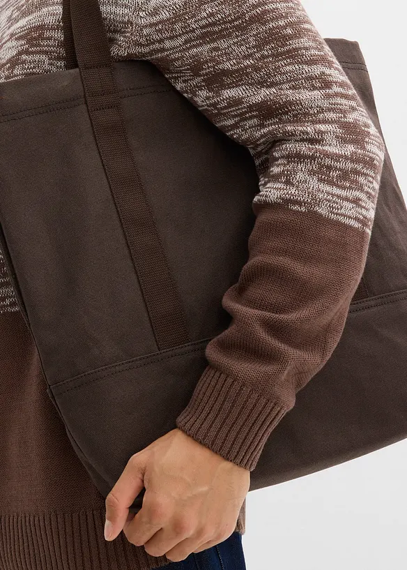 Pull en coton mélangé, coupe ventre confort, bonprix