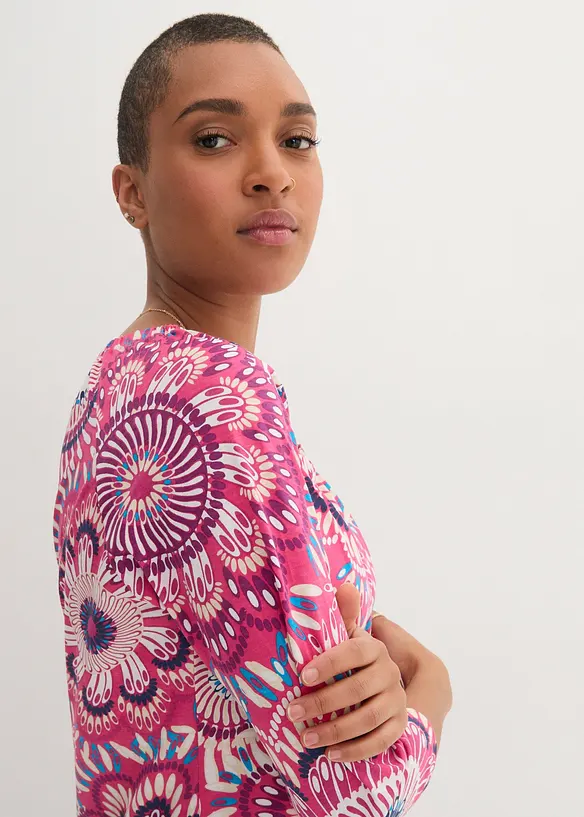 T-shirt manches 3/4, 100% coton, bonprix