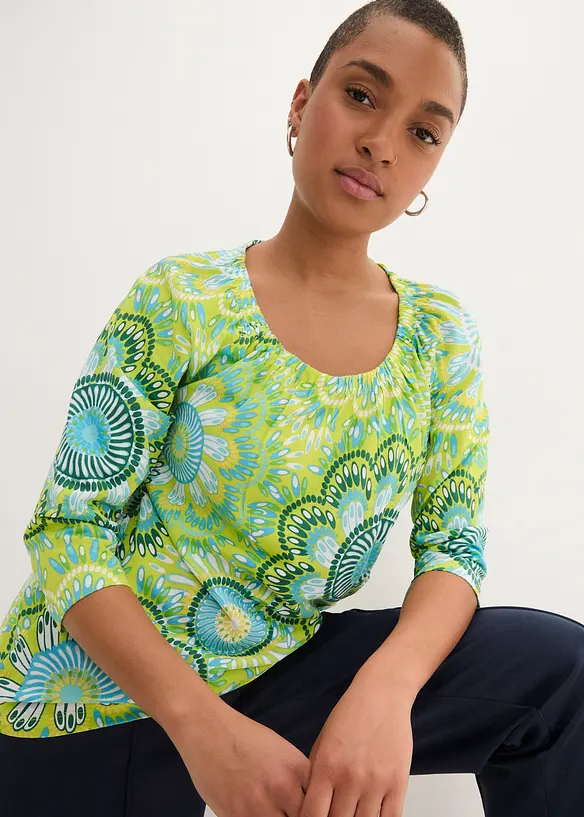 T-shirt manches 3/4, 100% coton, bonprix