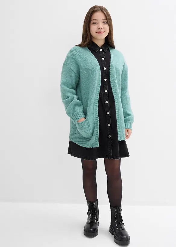 Gilet long en maille, bonprix