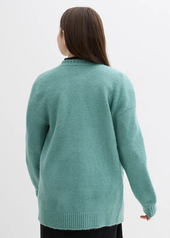 Gilet long en maille, bonprix