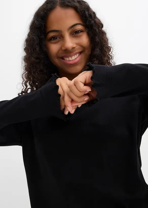 T-shirt manches longues en coton extensible, bonprix