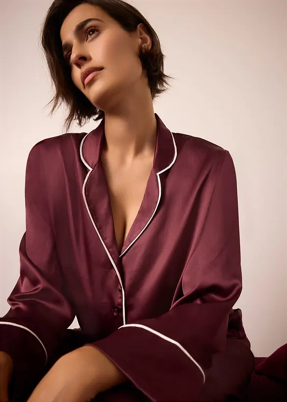Pyjama tissé en satin, bonprix