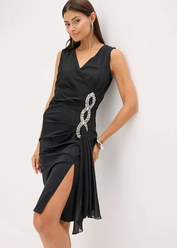 Jerseykleid mit Strassstein-Applikation, bonprix