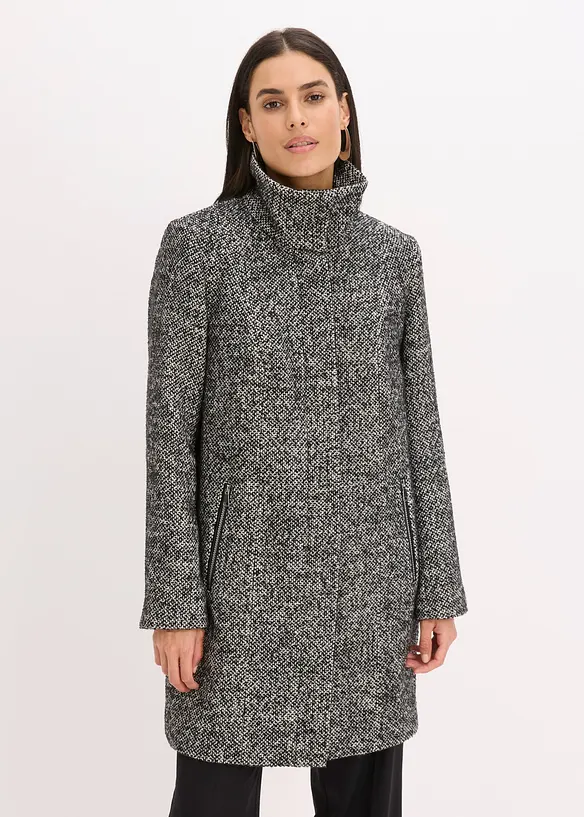 Manteau de mi-saison décontracté imitation laine, bonprix