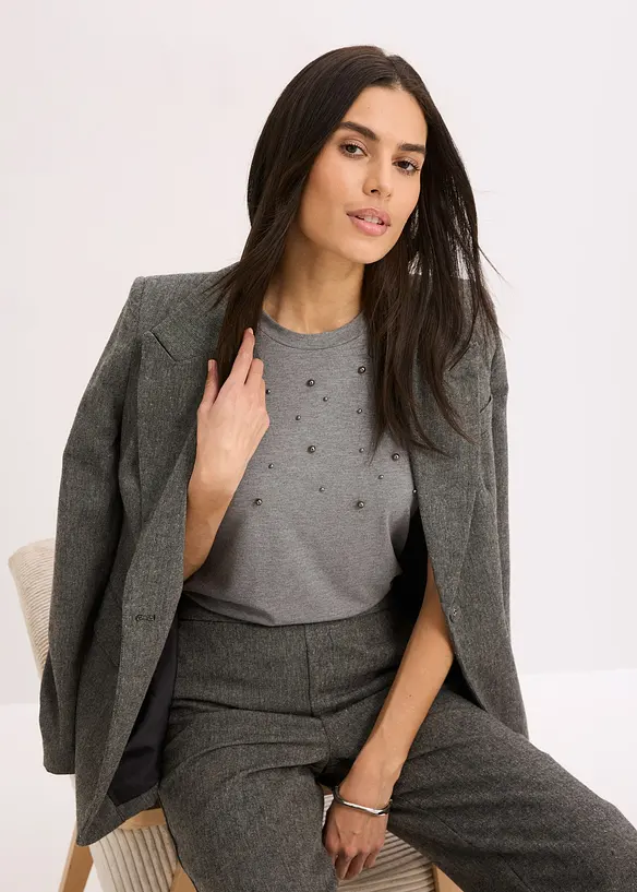 Shirt mit Perlen-Applikation, bonprix