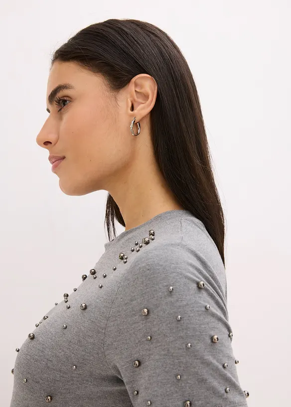 Shirt mit Perlen-Applikation, bonprix