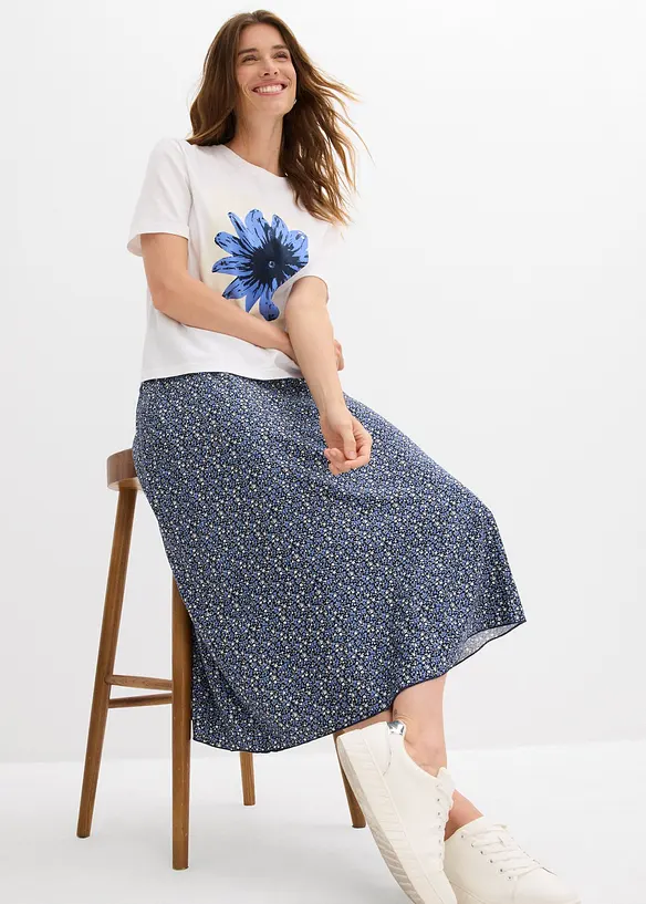 Jupe midi en viscose fluide, bonprix