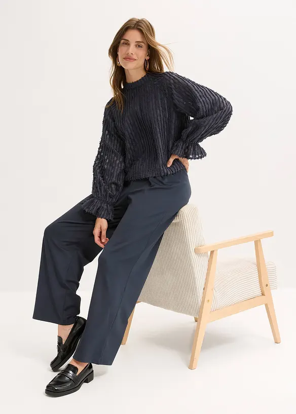 Bluse aus strukturiertem Material, bonprix