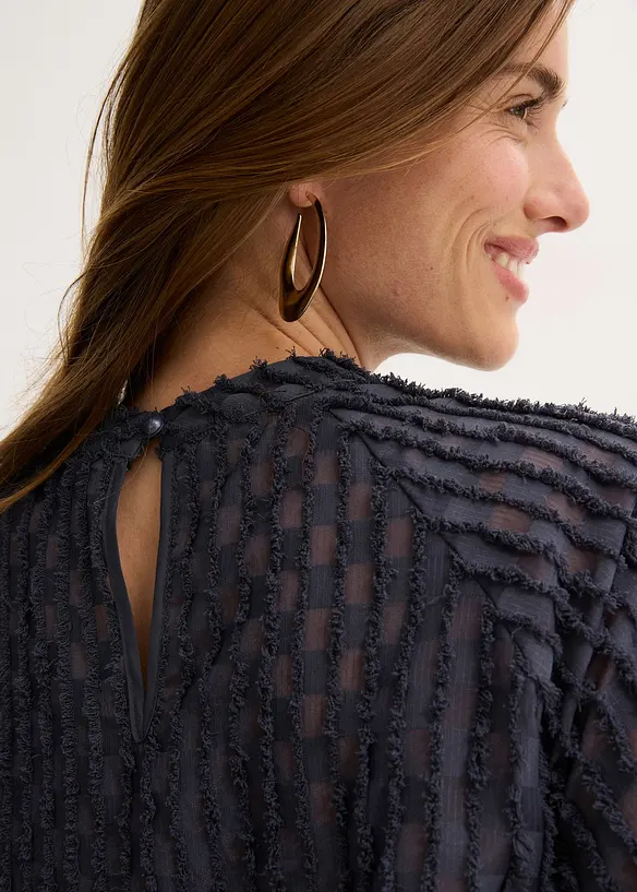 Bluse aus strukturiertem Material, bonprix