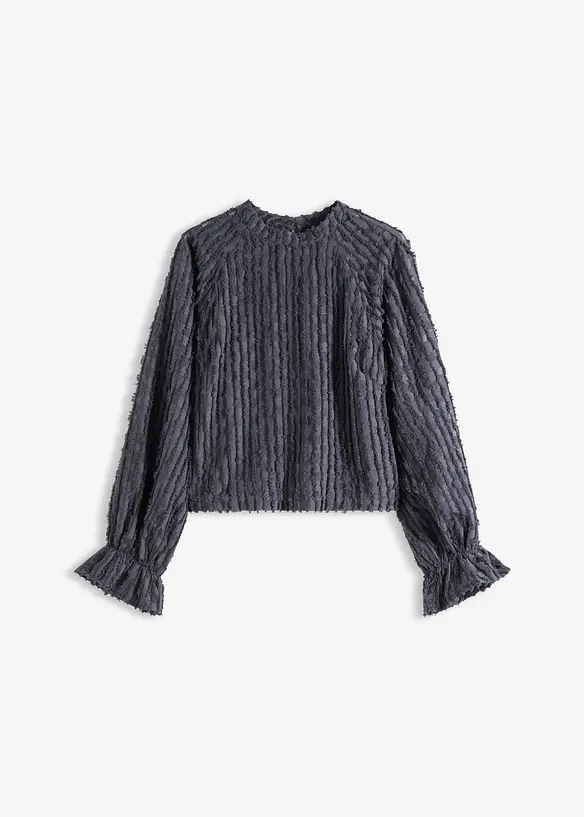 Bluse aus strukturiertem Material, bonprix