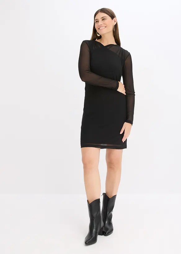 Jerseykleid aus Mesh, bonprix