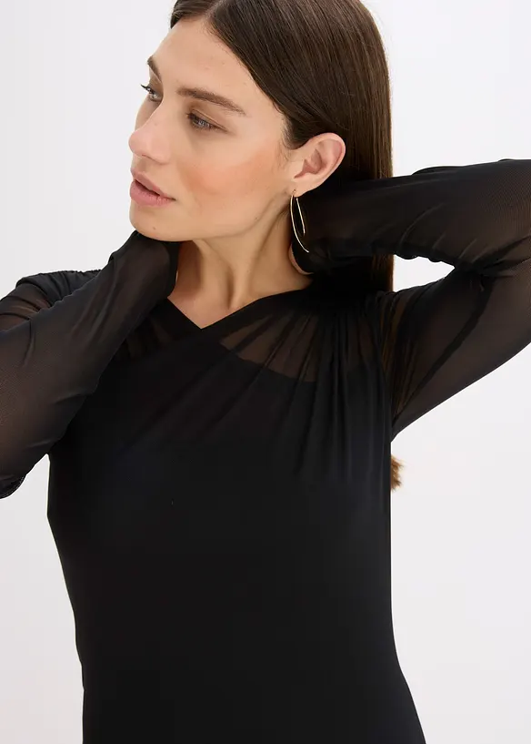 Jerseykleid aus Mesh, bonprix