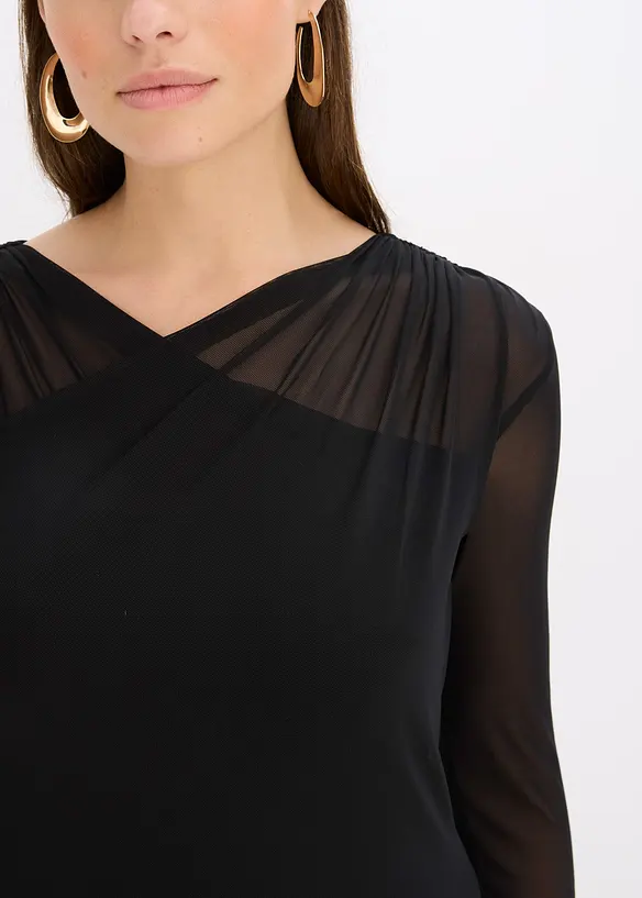 Jerseykleid aus Mesh, bonprix