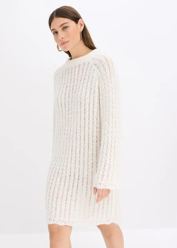 Mini-Strickkleid mit Satin-Schleife, bonprix