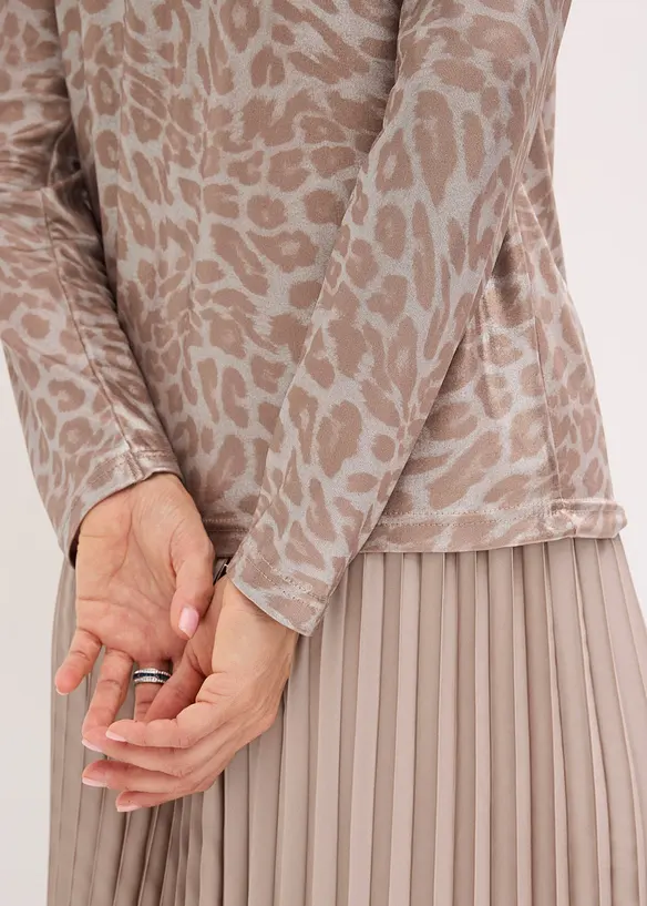 Leo-Shirt mit Glanzdruck, bonprix