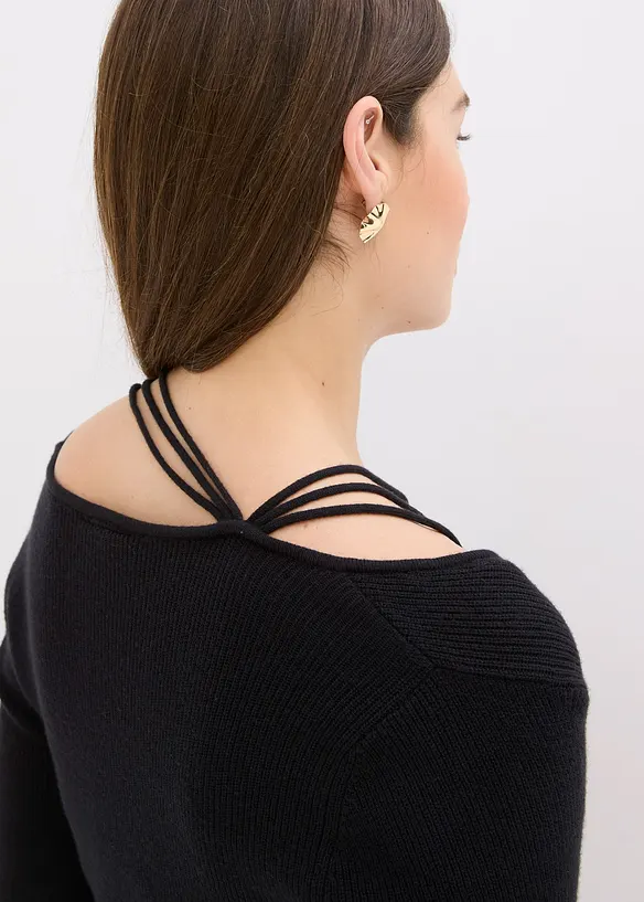 Feinstrickpullover mit tiefem Ausschnitt, bonprix