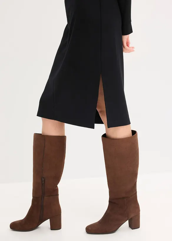 Hemdblusenkleid aus Punto di Roma, bonprix