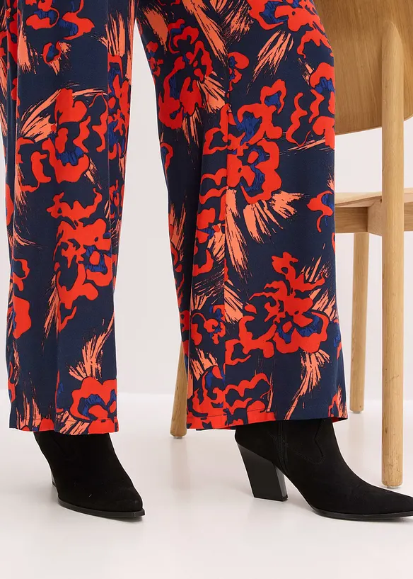 Palazzo-Hose aus leichtem Viskose-Crêpe, bonprix