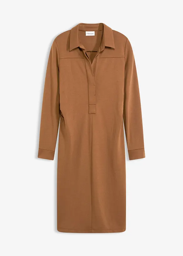 Robe-chemise en jersey milano, bonprix