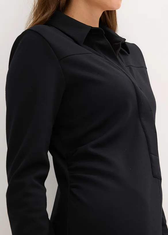 Hemdblusenkleid aus Punto di Roma, bonprix
